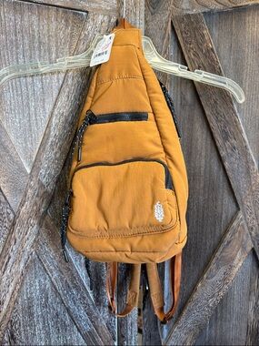 **FLAWED** Free People Movement Cakewalk Sling Bag - Amber
